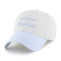 Women's '47 White/Light Blue Los Angeles Angels Gelato Two-Tone Clean Up Adjustable Hat