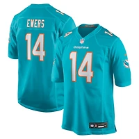 Men's Nike Quinn Ewers  Aqua Miami Dolphins Team Game Jersey