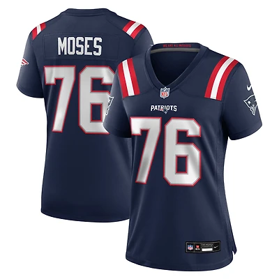 Women's Nike Morgan Moses Navy New England Patriots Team Game Jersey