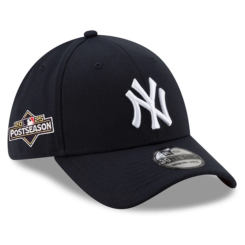 Men's New Era Navy New York Yankees 2025 MLB Postseason Side Patch 39THIRTY Flex Hat
