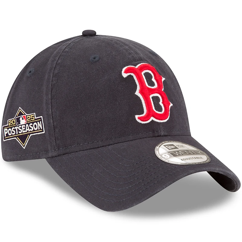 Men's New Era Navy Boston Red Sox 2025 MLB Postseason Side Patch 9TWENTY Adjustable Hat