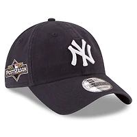 Men's New Era Navy New York Yankees 2025 MLB Postseason Side Patch 9TWENTY Adjustable Hat
