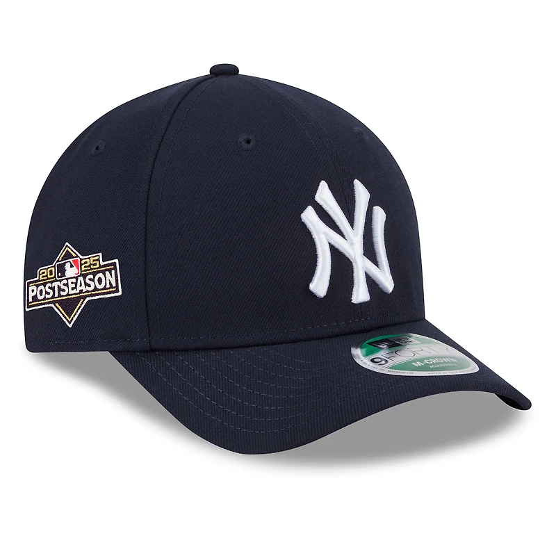 Men's New Era Navy New York Yankees 2025 MLB Postseason Side Patch 9FORTY Adjustable Hat