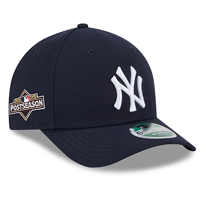 Men's New Era Navy New York Yankees 2025 MLB Postseason Side Patch 9FORTY Adjustable Hat