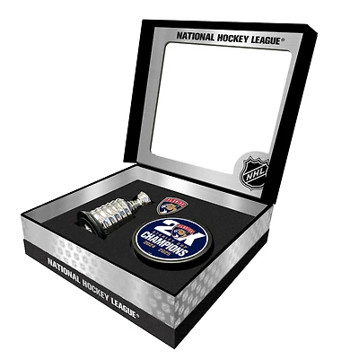 Florida Panthers Stanley Cup Champions Mini Replica Stanley Cup & Puck Gift Box Set