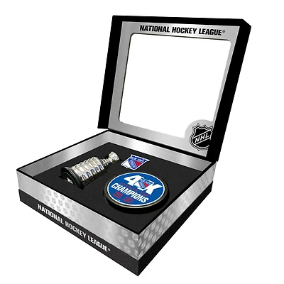 New York Rangers Stanley Cup Champions Mini Replica Stanley Cup & Puck Gift Box Set