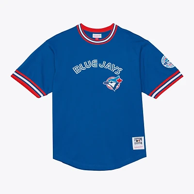 Men's Mitchell & Ness Blue Toronto Blue Jays Wild Pitch Ringer T-Shirt