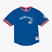 Men's Mitchell & Ness  Blue Toronto Blue Jays Wild Pitch Ringer T-Shirt