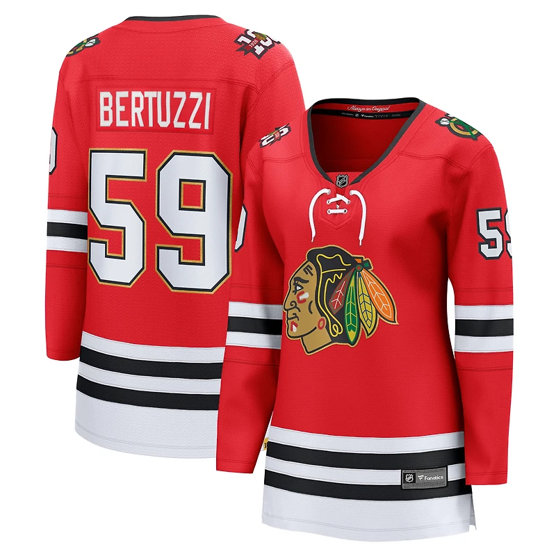 Women's Fanatics Tyler Bertuzzi Red Chicago Blackhawks Centennial Breakaway Player Jersey