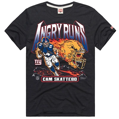 Unisex Homage Cam Skattebo Black New York Giants Angry Runs Player Graphic Tri-Blend T-Shirt
