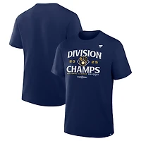 Men's Fanatics Navy Milwaukee Brewers 2025 NL Central Division Champions Locker Room Big & Tall T-Shirt