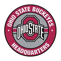 Imperial Ohio State Buckeyes Round Headquarters Rug