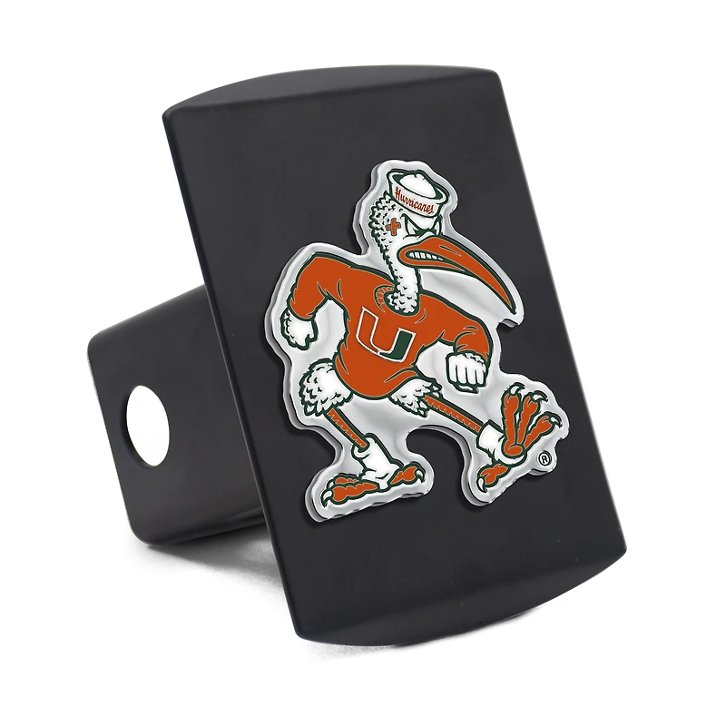 WinCraft Miami Hurricanes Premium Metal Hitch Cover