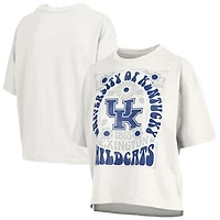 Women's Pressbox White Kentucky Wildcats Harmony Oversized Slub T-Shirt