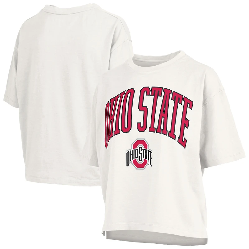 Women's Pressbox  White Ohio State Buckeyes Nelson T-Shirt