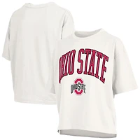 Women's Pressbox  White Ohio State Buckeyes Nelson T-Shirt