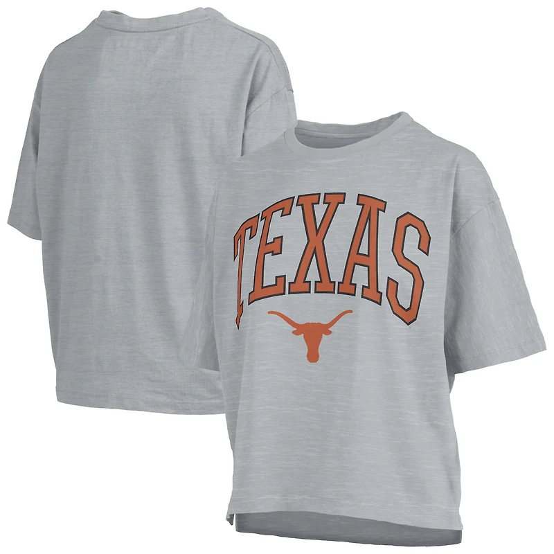 Women's Pressbox  Gray Texas Longhorns Nelson T-Shirt