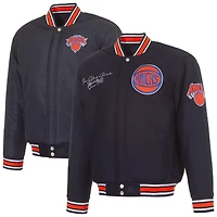 Men's JH Design Navy New York Knicks Reversible Wool Full-Snap Jacket