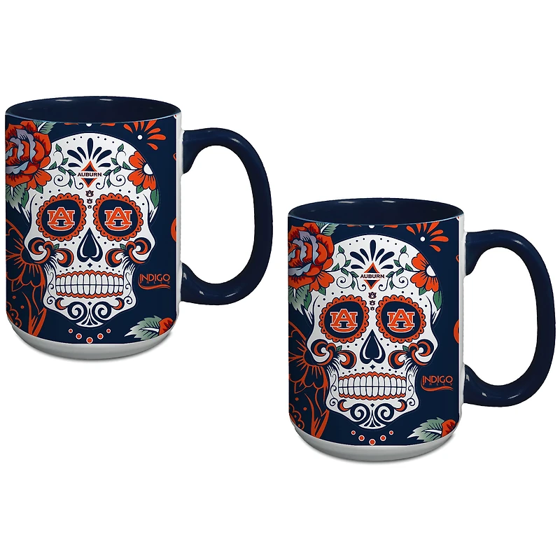 Auburn Tigers Two-Pack Dia De Los Muertos Mug Set