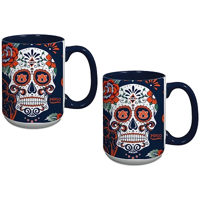 Auburn Tigers Two-Pack Dia De Los Muertos Mug Set