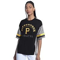 Women's G-III 4Her by Carl Banks Black Pittsburgh Pirates Off-Season Oversized Top
