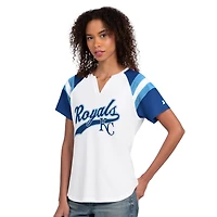 Women's Starter  White Kansas City Royals Game On Notch Neck Raglan T-Shirt
