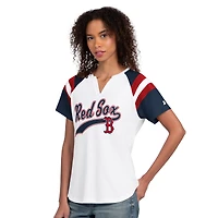 Women's Starter  White Boston Red Sox Game On Notch Neck Raglan T-Shirt