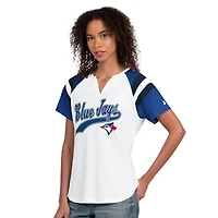 Women's Starter  White Toronto Blue Jays Game On Notch Neck Raglan T-Shirt