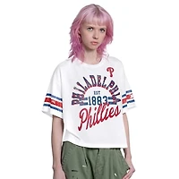 Women's Starter  White Philadelphia Phillies Cropped Hurry Up Offense T-Shirt