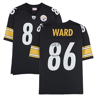 Hines Ward Pittsburgh Steelers Autographed Black Mitchell & Ness Legacy Jersey with "SB XL MVP" Inscription