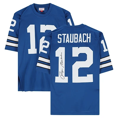 Roger Staubach Dallas Cowboys Autographed Royal Mitchell & Ness 1971 Authentic Jersey