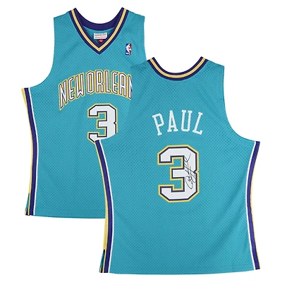 Chris Paul New Orleans Hornets Autographed Teal Mitchell & Ness 2005-06 Swingman Jersey