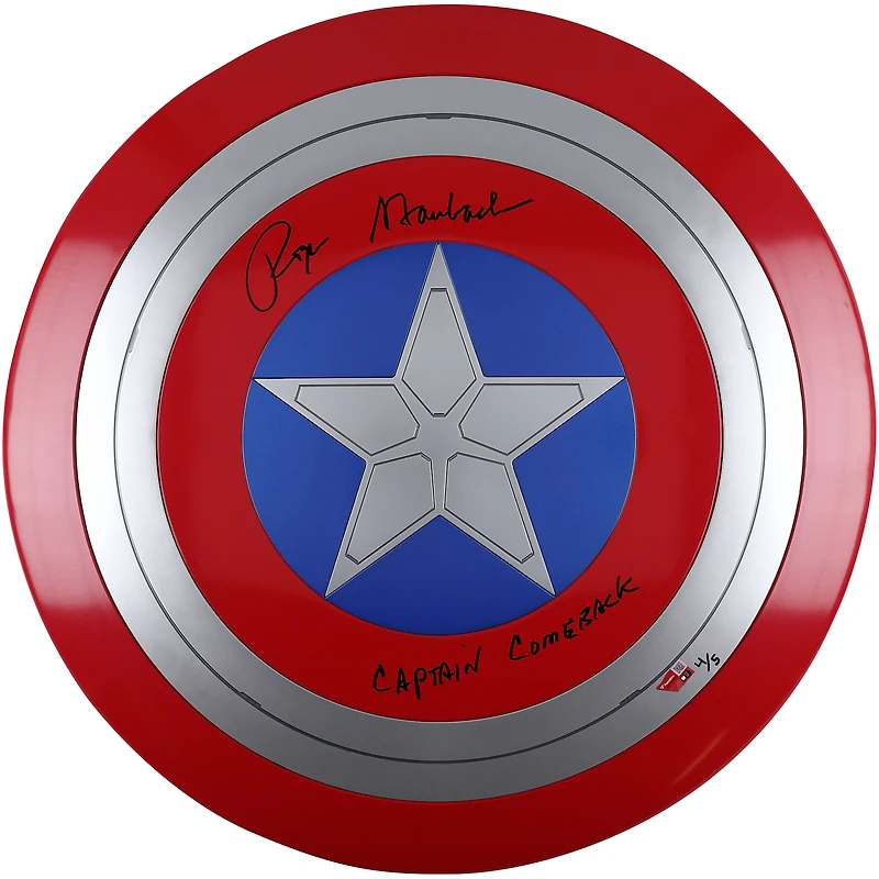 Roger Staubach Dallas Cowboys Autographed Replica Captain America Shield with "Captain Comeback" Inscription - Limited Edition of 5
