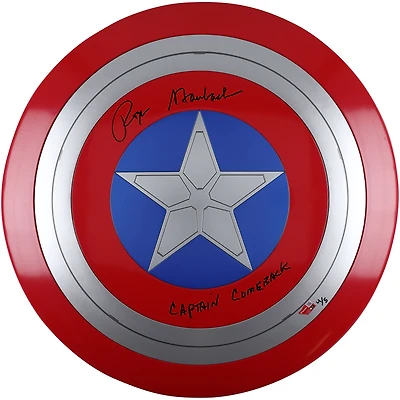Roger Staubach Dallas Cowboys Autographed Replica Captain America Shield with "Captain Comeback" Inscription - Limited Edition of 5