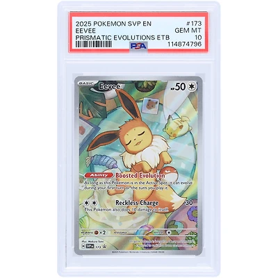 Eevee 2025 Pokemon Scarlet & Violet Promo Cards Prismatic Evolutions #173 PSA Authenticated 10 Card
