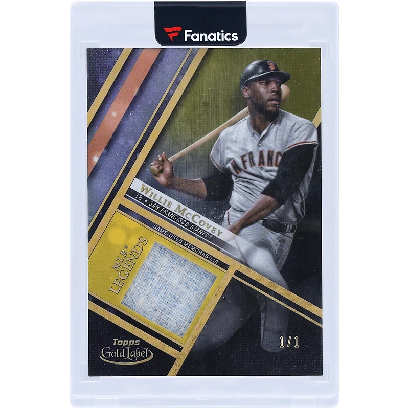 Willie McCovey San Francisco Giants 2021 Topps Gold Label MLB Legends Jersey Relic #MLR-WM #1/1 Card