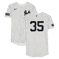 Cody Bellinger New York Yankees Game-Used #35 White Pinstripe Jersey vs. Washington Nationals on August 27, 2025 - 3-4, HR, RBI, R