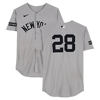 Austin Wells New York Yankees Game-Used #28 Gray Jersey vs. Tampa Bay Rays on August 20, 2025 - 2-4, 2 HR, 2 RBI, 2 R