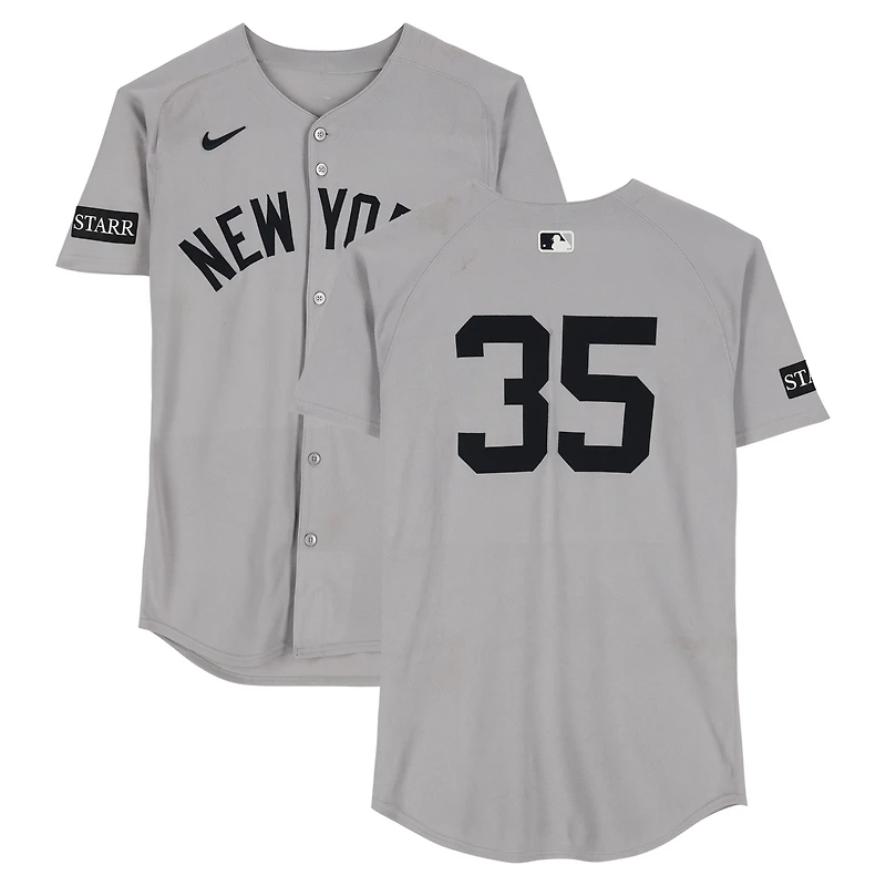 Cody Bellinger New York Yankees Game-Used #35 Gray Jersey vs. Tampa Bay Rays on August 20, 2025