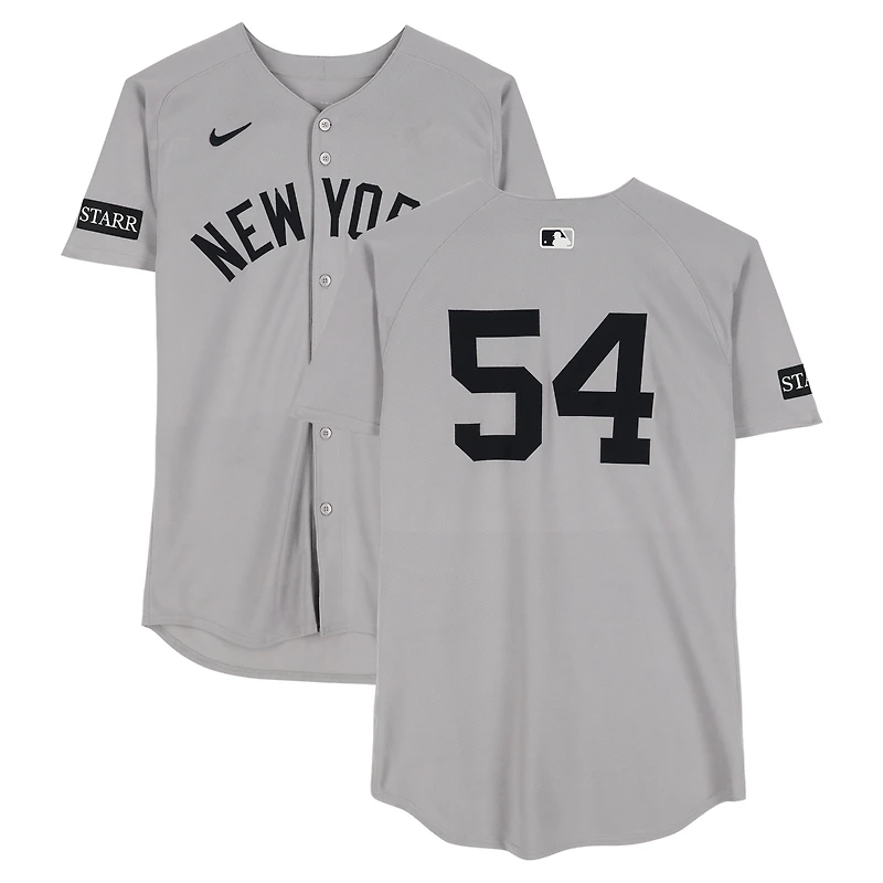 Max Fried New York Yankees Game-Used #54 Gray Jersey vs. St. Louis Cardinals on August 16, 2025
