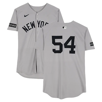 Max Fried New York Yankees Game-Used #54 Gray Jersey vs. St. Louis Cardinals on August 16, 2025