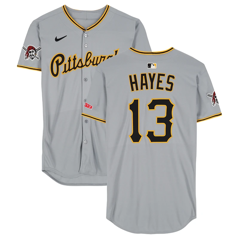 Ke'Bryan Hayes Pittsburgh Pirates Player-Issued #13 Gray Jersey from the 2025 MLB Season