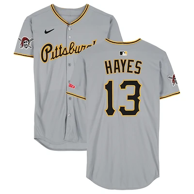 Ke'Bryan Hayes Pittsburgh Pirates Player-Issued #13 Gray Jersey from the 2025 MLB Season