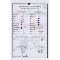 New York Yankees Game-Used Lineup Card vs. St. Louis Cardinals on August 16, 2025