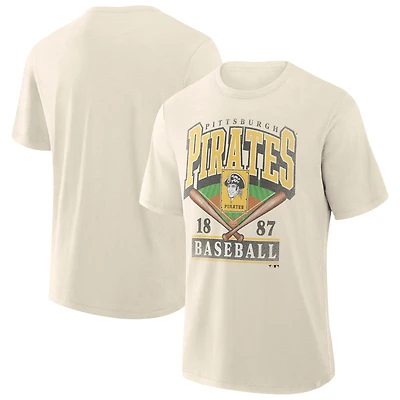 Men's Profile  Cream Pittsburgh Pirates Big & Tall Screen Print T-Shirt