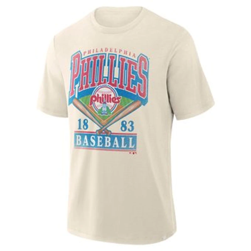 Men's Profile Cream Philadelphia Phillies Big & Tall Screen Print T-Shirt