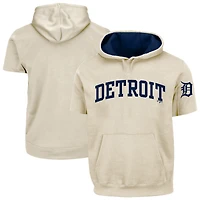Men's Profile  Cream Detroit Tigers Big & Tall Contrast Short Sleeve Hoodie