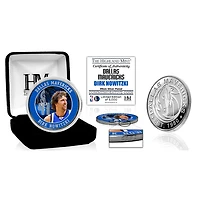 Highland Mint Dirk Nowitzki Dallas Mavericks 39mm Silver Plated Color Coin