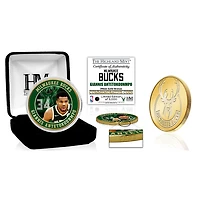 Highland Mint Giannis Antetokounmpo Milwaukee Bucks 39mm Bronze Color Coin