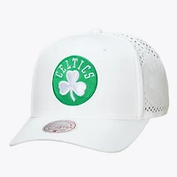 Men's Mitchell & Ness White Boston Celtics Perfect Lightweight Pro Crown Adjustable Hat